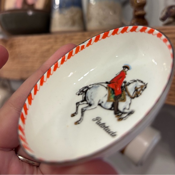 Vintage Stein-Bach Austrian Enamel Trinket Dish – Palotade Horse & Rider - Picture 5 of 6